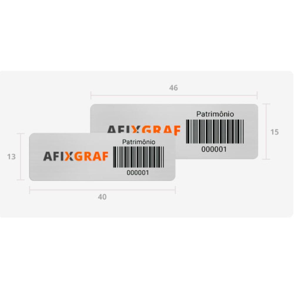 Aluminum Asset Label - Fixed Asset Label - (13x40x0.5 mm) – Rfmobi Store
